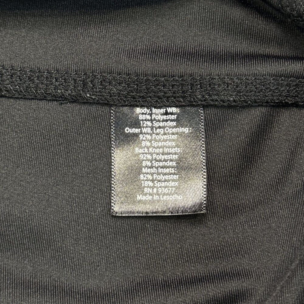 Xersion Black Striped Cropped Activewear Pants Womens Size M Stretch Yoga Mesh - Picture 8 of 16